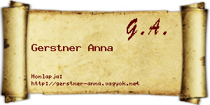 Gerstner Anna névjegykártya