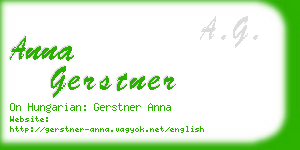 anna gerstner business card